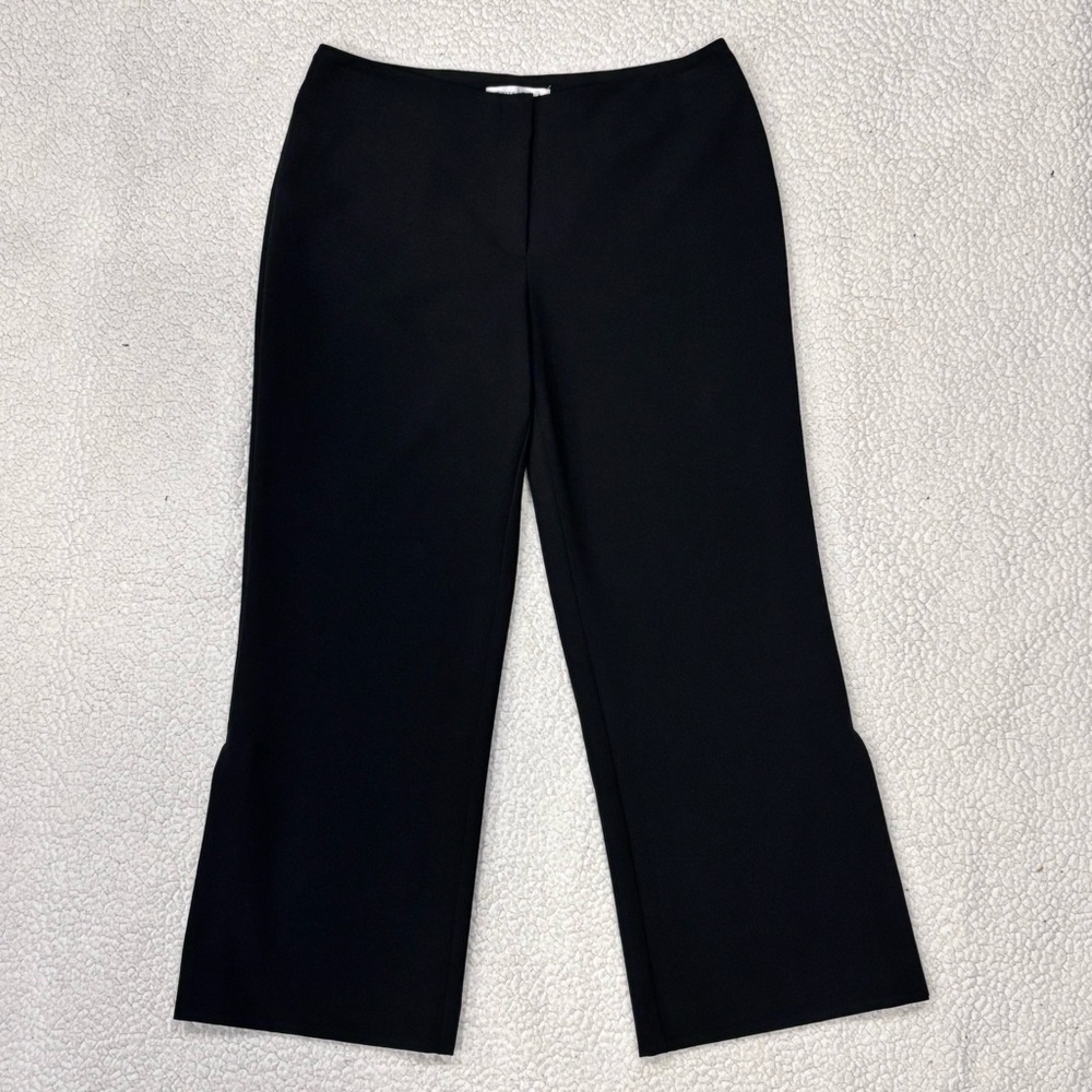 White House Black Market Women’s Wide Leg Cropped Dress Pants Size 8 Black